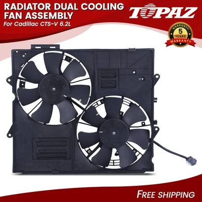 Conjunto de ventilador de refrigeração duplo radiador para Cadillac CTS-V 6.2L supercharged novo - Imagem 1 de 4
