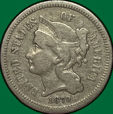 1879 Three Cent Nickel Fine F Coin #29833 - Image 1 of 3