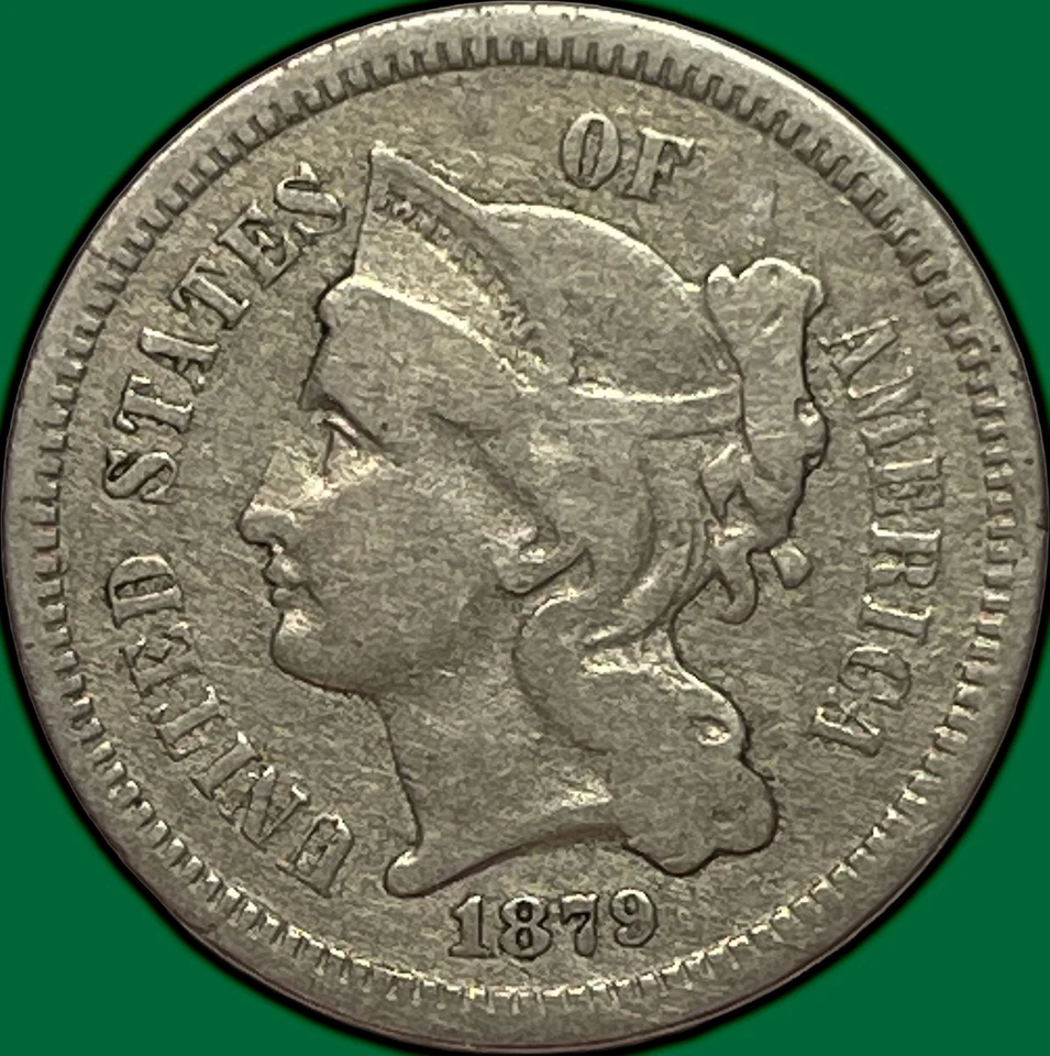 1879 Three Cent Nickel Fine F Coin #29833 - Image 1 of 3