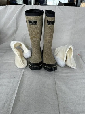 Arctic щит женщин размер 6 дождя/снега ботинки серый/кремовый цвет елочка - Изображение 1 из 4