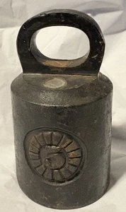 Antik 5 Pfund Plattformwaage Test Kalibriergewicht Gusseisen Pferdegurt - Bild 1 von 6