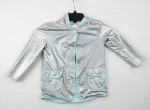 Cat & Jack Größe 4t Kleinkind Mädchen schillernde Regenjacke leichter Druckknopfverschluss - Bild 1 von 14