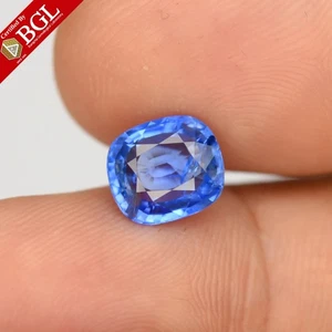 💎BGL ZERTIFIZIERTES 3,15ct Kissen natürlicher violettblauer Saphir - unbeheizt, Burma - Bild 1 von 5