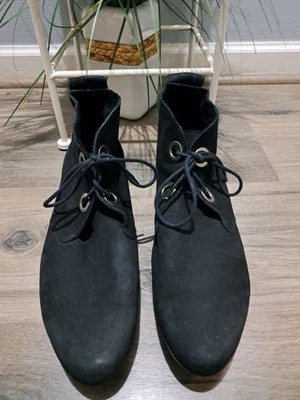 EUC ARCHE 法国尺寸 40 US 9 厚底凉鞋麂皮绒系带楔形鞋跟 — 第 1/4 张图片