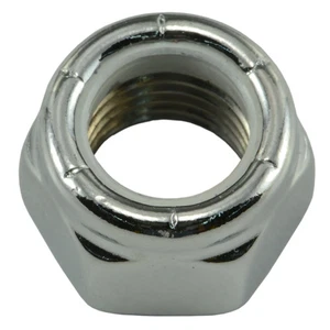 7/16"-20 Chrome Nylon Insert Lock Nuts (10 pcs.) - Picture 1 of 1