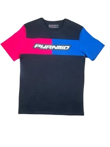 Breezy’s Black Pyramid T-shirt Mens Size Med Colorblock Raised Logo Streetwear - Picture 1 of 8