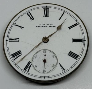 American WatchCo Waltham Pocket Watch Movement 11 Jewels 0s 1900 Needs a Service - Picture 1 of 21