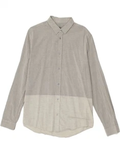 COS Mens Shirt Size 41 Medium Grey Colourblock Lyocell CM01 - Picture 1 of 3