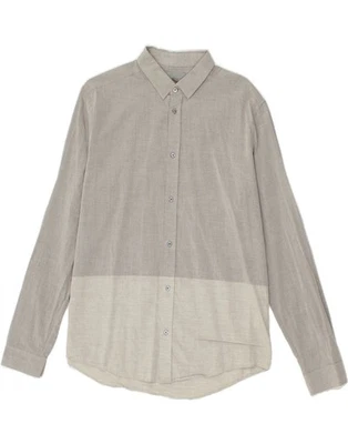 COS Mens Shirt Size 41 Medium Grey Colourblock Lyocell CM01 - Image 1 of 3