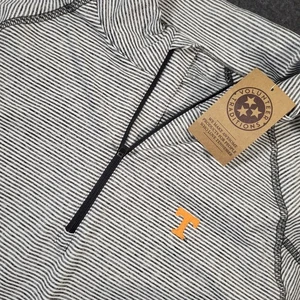 Tennessee Volunteers 1/4 Zip Pullover Shirt Striped Volunteers Tradition Large - Picture 1 of 11