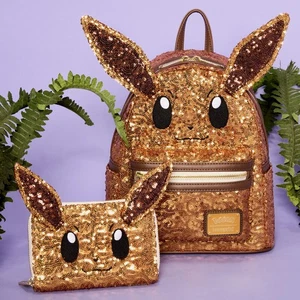 Loungefly Pokemon Exclusive Eevee Sequin Cosplay Mini Backpack And Wallet Set - Bild 1 von 10