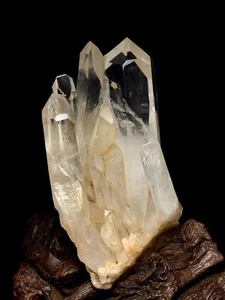 9.51LB Natural clear quartz cluster quartz crystal mineral specimen reiki+stand - Picture 1 of 5