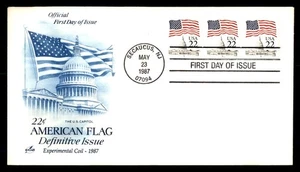 Mayfairstamps US FDC 1987 Experimental Flag Coil First day Cover aau_55691 - Picture 1 of 2