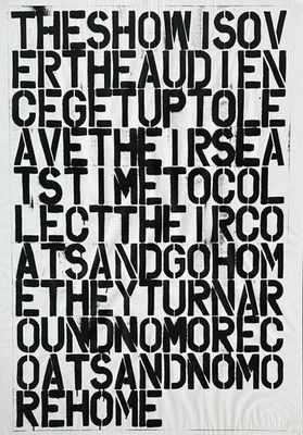 Original Christopher Wool 'The Show Is Over' Plakat Poster Print Gonzalez-Torres - Bild 1 von 4
