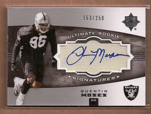 2007 Ultimate Collection #153 Quentin Moses RC Auto /250 - FB - Image 1 of 1