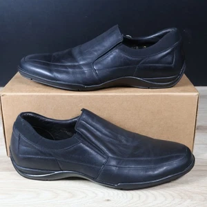Bruno Magli Icily Shoes Men Size 10W Black Leather Slip On Loafers Comfort Dress - Picture 1 of 9