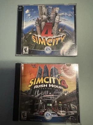 Sim City 4 Deluxe Edition PC-CD 2 Disc Set (2003) with Rush Hour Expansion Pack - Image 1 of 2
