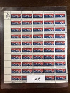 1306 US Mint Sheet, 5 Cent Migratory Bird Treaty 50Th Anniversary, Mint NH - Picture 1 of 3