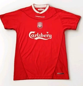 Vintage 2002/2004 Liverpool FC Reebok rot Trikot Carlsberg Größe XSmall - Bild 1 von 9