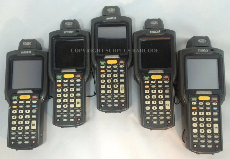 Lot of (5) Motorola Symbol MC3090R-LC38S00GER Laser Wireless Barcode Scanners - Image 1 of 1