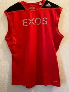 Mens 2XL Adidas Climalite Compression TechFit red Athletic shirt - Foto 1 di 9