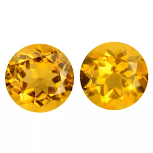 9,10 ct Hervorragender (11 x 11) PERFEKTES RUNDES PASSENDES PAAR OHRRING CITRIN EDELSTEINE - Bild 1 von 3