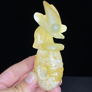 China rare jade Jadeite hand-carved pendant Necklace statue sun god  A584 - Picture 1 of 21