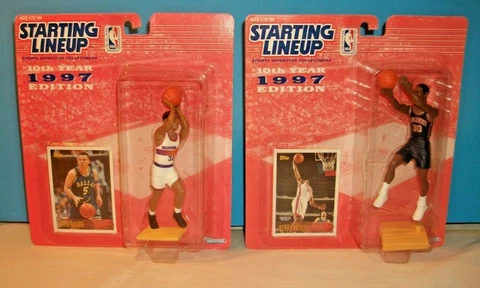 1997 NBA 10th Year Edition KERRY KITTLES & JASON KIDD Figures Kenner Cover