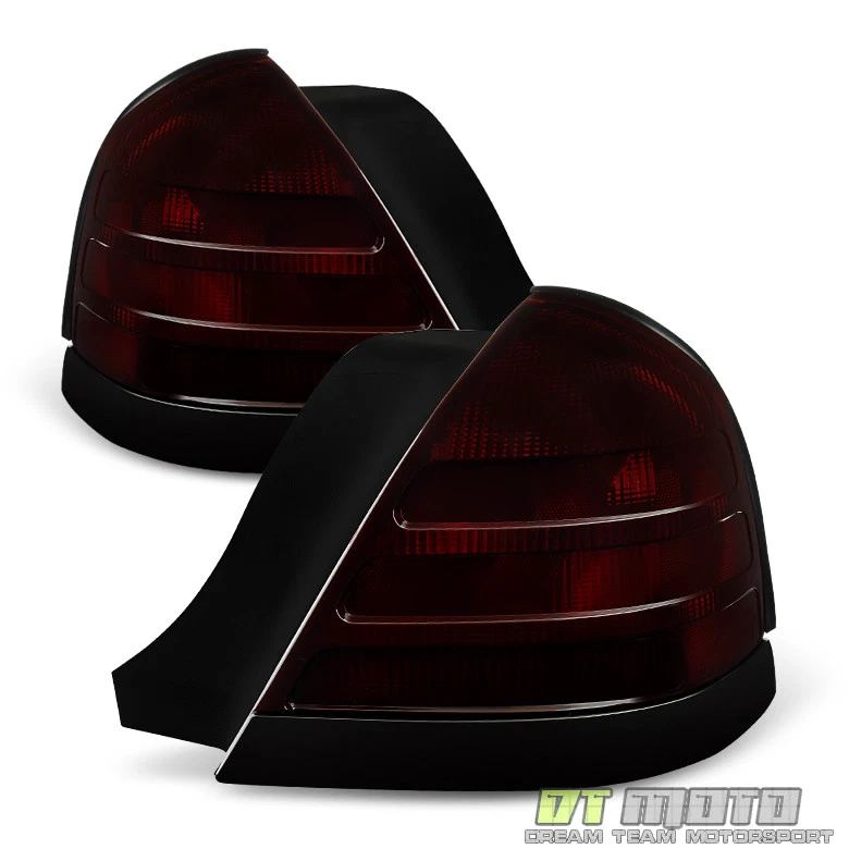 Red Smoke 1999-2011 Ford Crown Victoria w/ 2 Bulb Socket Tail lights Brake Lamps - Image 1 of 3