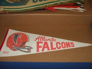 VINTAGE ATLANTA FALCONS FULL SIZE FELT PENNANT 3d EXTREMELY RARE - Picture 1 of 3