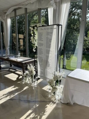 Wedding Metal Seating Chart Stand – Elegant Display for Guest Layout - Image 1 of 4