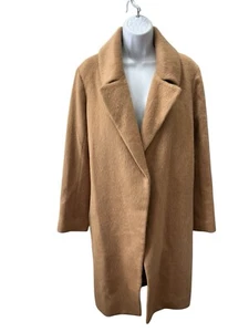 New MAGASCHONI Alpaca And Wool Coat Camel Open Front 8 New With Tags $498 Chic - Picture 1 of 15