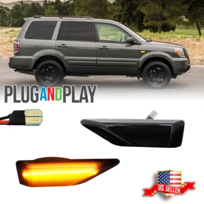 Luz de señalización lateral LED ámbar para guardabarros de humo JDM para Honda Element SC 2009-2010 Foto 1 de 4