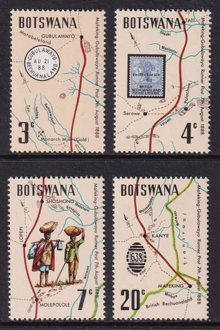 BOTSWANA 1972 Runner Post Mafeking-Gubulawayo set of 4 SG 294-297 MNH/** Cover