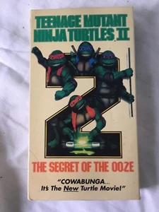 Teenage Mutant Ninja Turtles II VHS Tape The Secret Of The Ooze Adventure Comedy - Picture 1 of 9