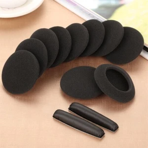5 Pairs Black Earpads Ear Pads & 1 Pair Headband for Sennheiser PX100 PC30 PC131 - Picture 1 of 10