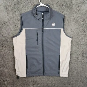 Chaleco Uniforme de Empleado AT&T Unisex Talla XL Azul Marino Cremallera Completa Reflectante - Imagen 1 de 10