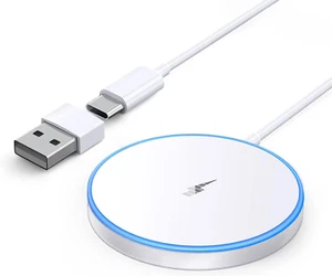 Wireless Magnetic Big Apple Mag-Safe Charger for iPhones - Picture 1 of 3