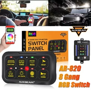 AUXBEAM AR-820 RGB Lights Bar 8 Gang Switch Panel Multifunction System Control - Picture 1 of 12