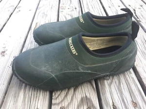 Mudruckers Dark Green Waterproof Footwear Slip On Rubber Shoe Sz 7 Womens 6 Mens - Picture 1 of 22