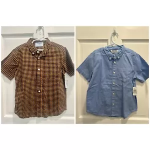 Set of 2 Boys short sleeved button down shirts | Old Navy size 6/7. NEW W/TAGS - Picture 1 of 12