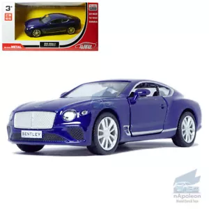 1:36 Bentley Continental GT Model Car Diecast Toy Vehicle Collection Gift Blue - Picture 1 of 12