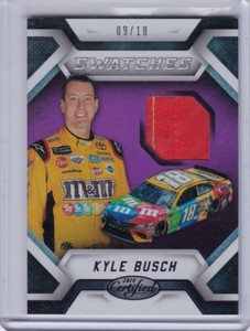 Kyle Busch 2018 Panini Select Certified Mirror Purple Swatches CS-KY, 09/10