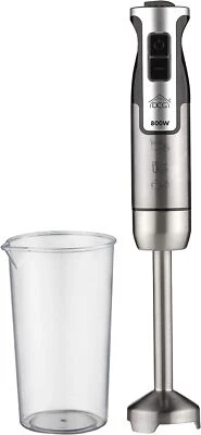 Frullatore ad immersione 800W, colore acciao + bicchiere 600ml plastica incluso - Immagine 1 di 2
