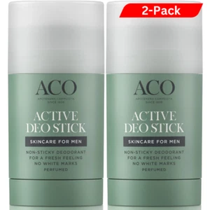 Desodorante en barra ACO para hombre activo sin marcas blancas libre de aluminio 75 ml 2,5 fl oz - Imagen 1 de 2