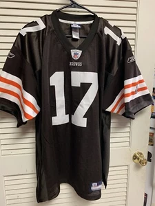 Cleveland Browns #17 Edwards Reebok Premier Sewn NFL Jersey Sz 50 Mens NEW - Picture 1 of 6