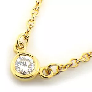 Collana Tiffany & Co. By the Yard singola 60017719 Elsa Peretti 1P diamante 750YG - Foto 1 di 7
