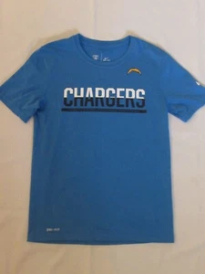 BOYS’ NIKE NFL LOS ANGELES CHARGERS S/S SHIRT, BLUE, SIZE MEDIUM - Picture 1 of 1