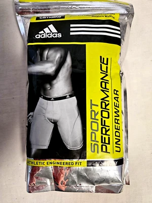 Adidas 9" Midway Long Leg Boxer Briefs 2 Pack S Black Red Gym Sport Performance - Image 1 of 3