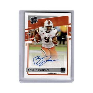 Brevin Jordan Auto 2021 Donruss Rated Rookie #DA-BJO Miami Hurricanes casi nuevo - Imagen 1 de 3